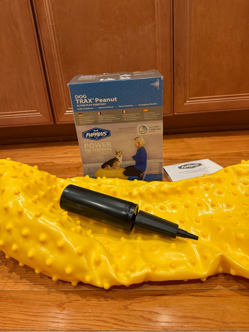 FitPAWS Dog Trax Peanut Inflatable Balance Trainer - Yellow